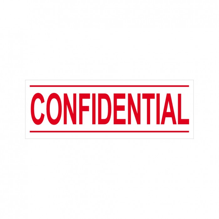 Confidential Stock Stamp 4911/6 38x14mm
