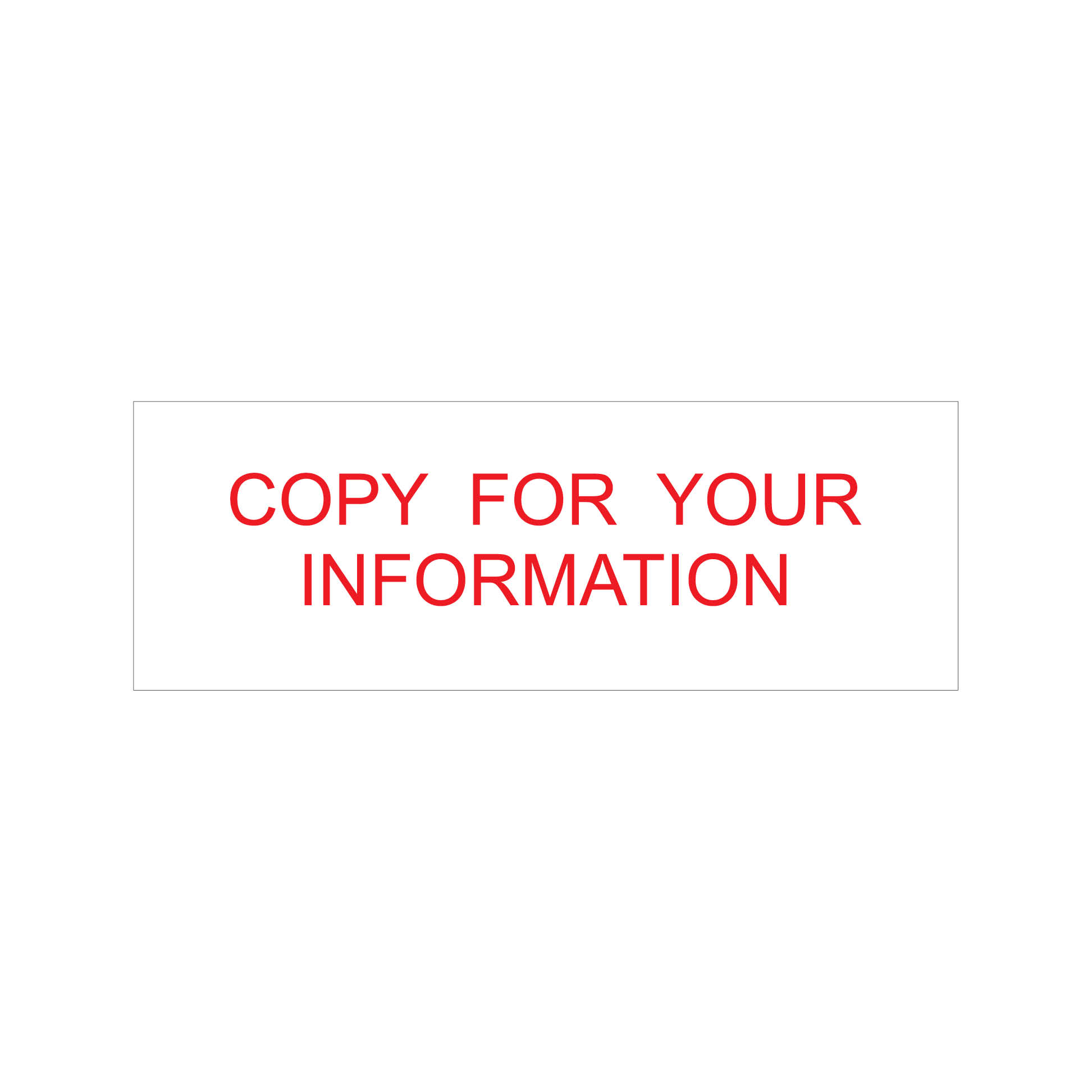 Copy For Your Information Stock Stamp 4911/120 38x14mm | Rubber Stamps ...