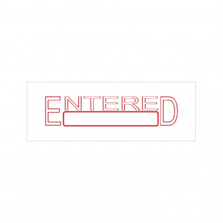 Entered Stock Stamp 4911/129 38x14mm