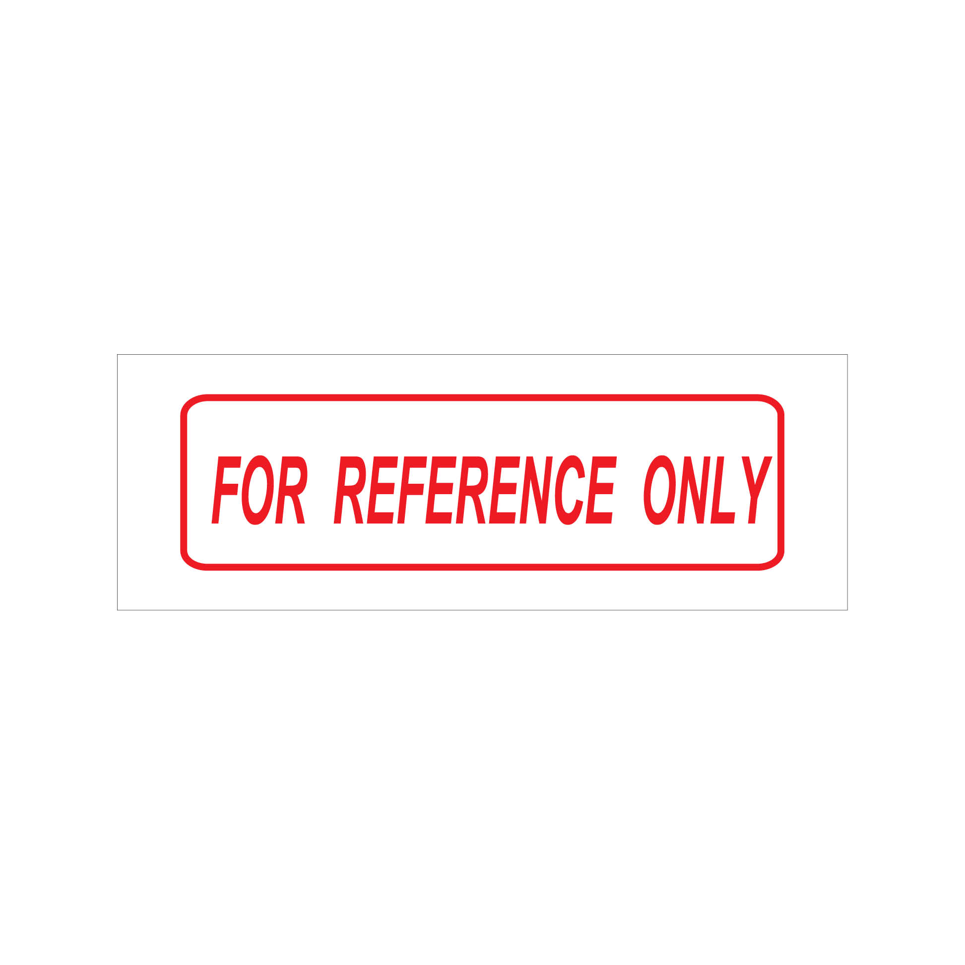 For Reference Only Stock Stamp 4911/188 38x14mm | Rubber Stamps Online ...