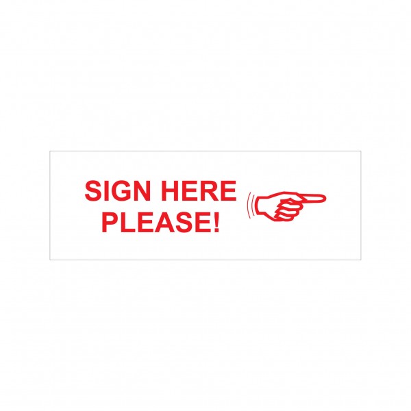 Sign Here Please Stock Stamp 4911/192 38x14mm | Rubber Stamps Online ...